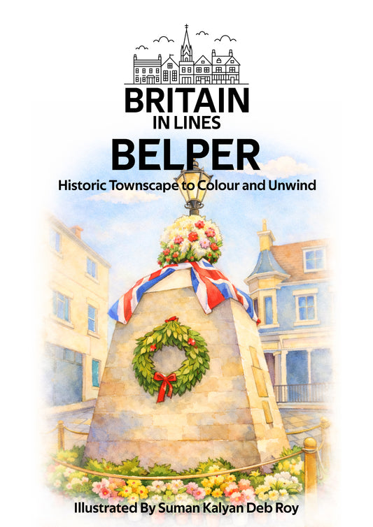 Belper Colouring Book | Derbyshire Heritage & Historic Town Scenes
