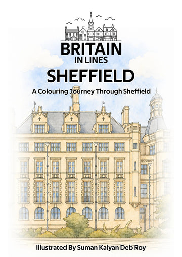 Sheffield colouring book created with Sheffield BID, a local corporate gift
