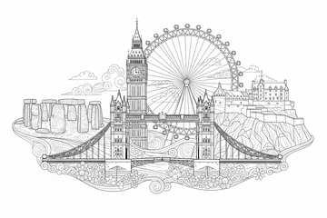 Famous UK Landmarks to Colour
