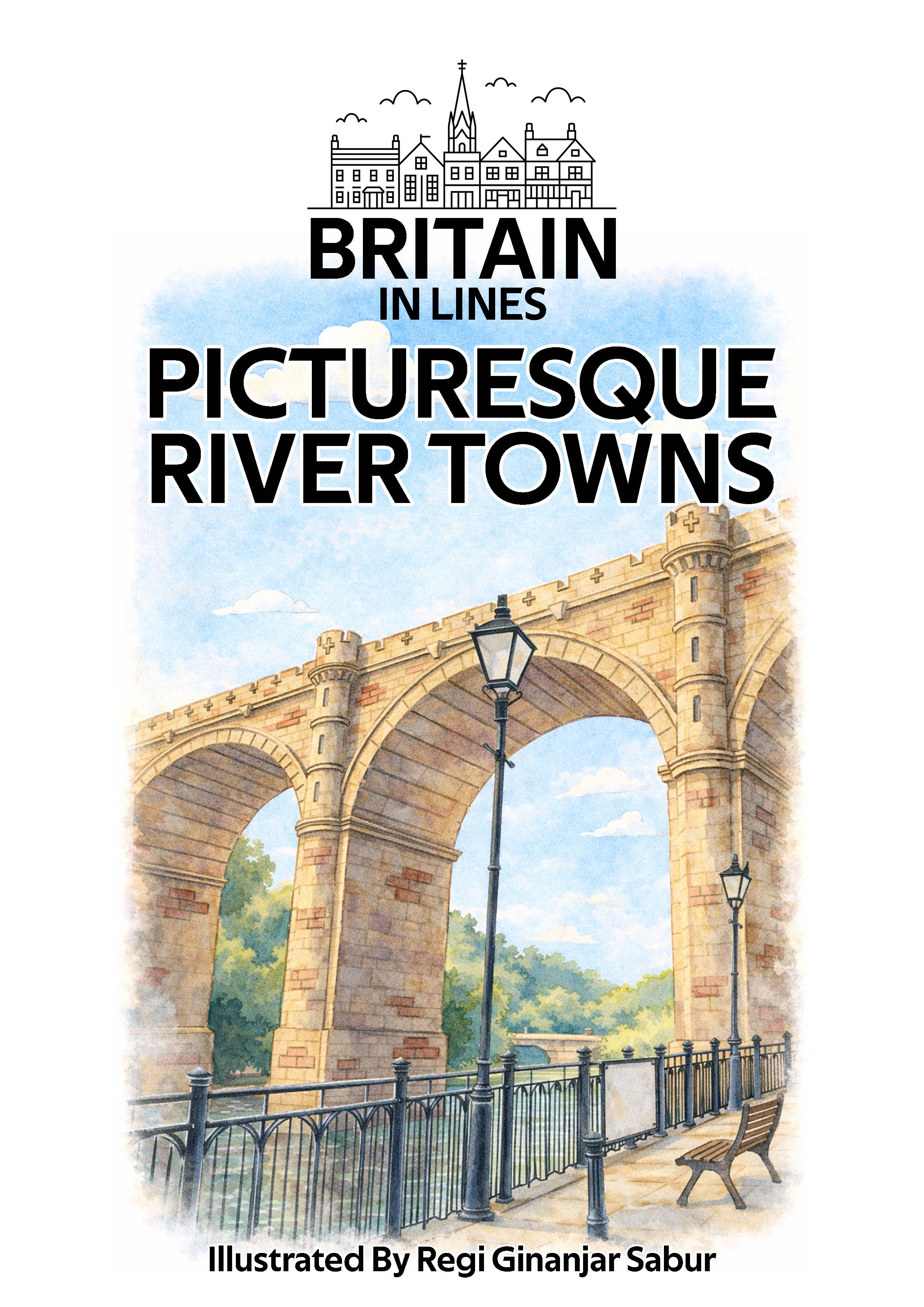 Picturesque River Towns Colouring Book