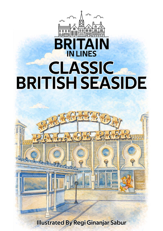 Classic British Seaside Colouring Book | Coastal & Beach Scenes UK