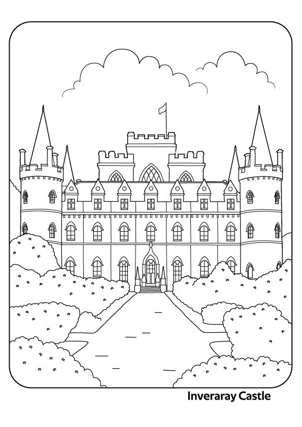 Scottish Highlands Colouring Book