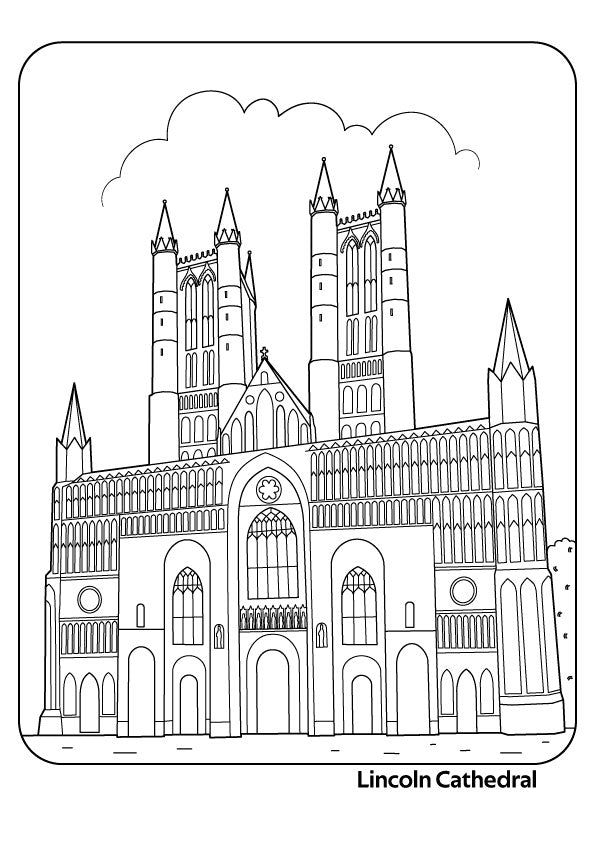 English Cathedral Towns Colouring Book