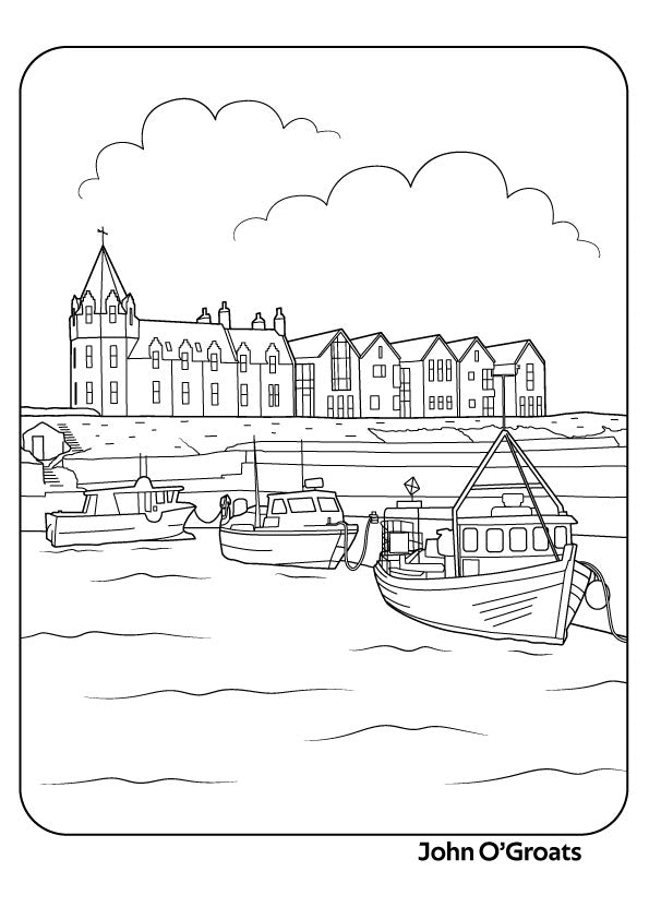 Scottish Highlands Colouring Book
