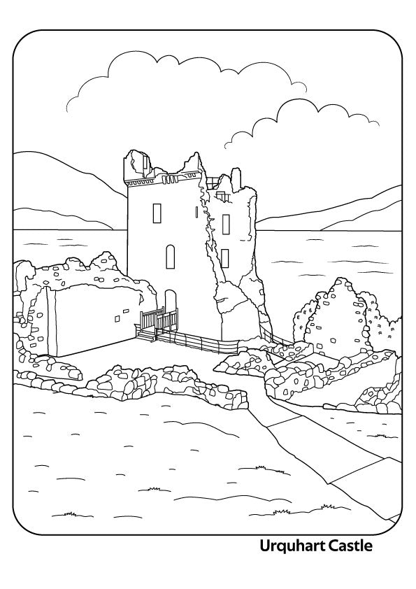 Scottish Highlands Colouring Book