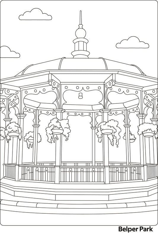 Belper Colouring Book | Derbyshire Heritage & Historic Town Scenes
