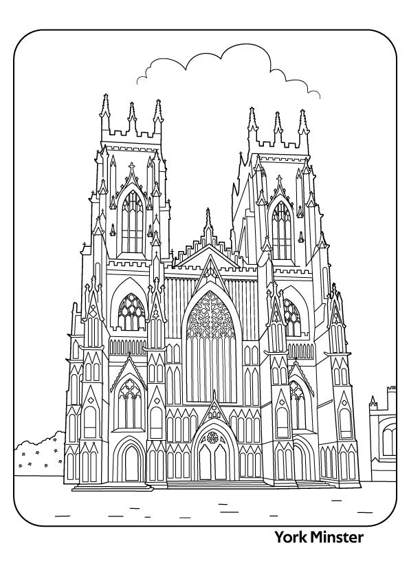 English Cathedral Towns Colouring Book