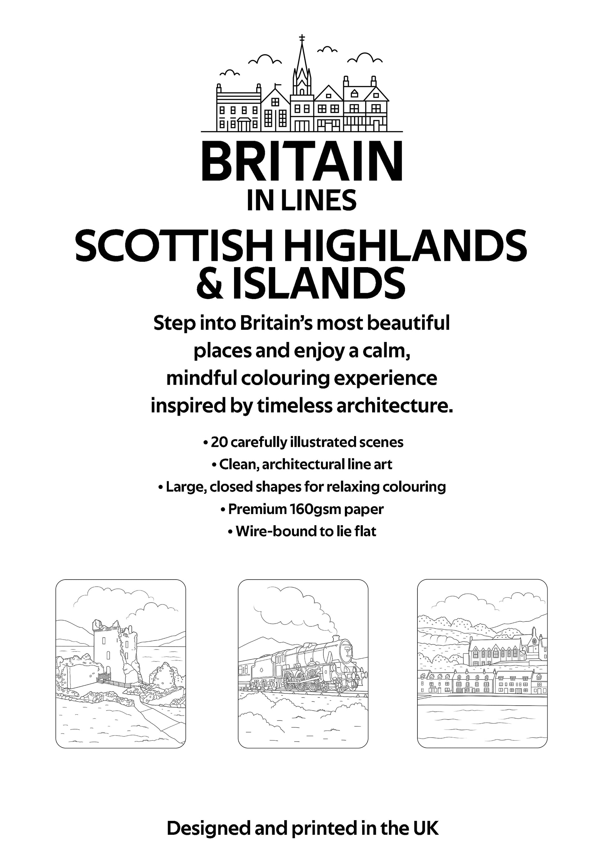 Scottish Highlands Colouring Book