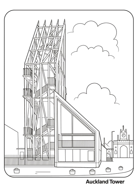 Bishop Auckland Colouring Book | County Durham Landmarks