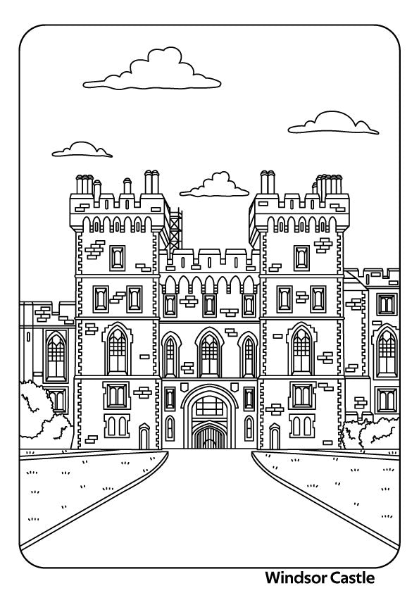 UK Castles Colouring Book