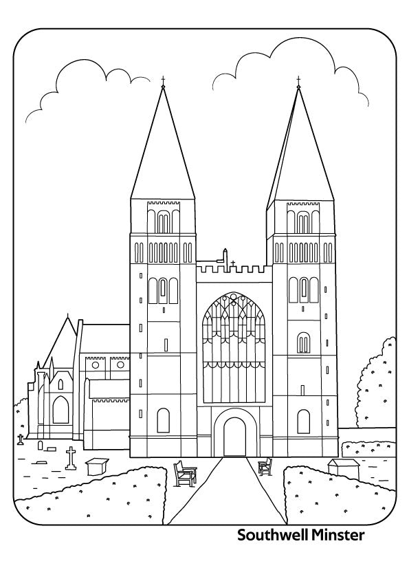 English Cathedral Towns Colouring Book